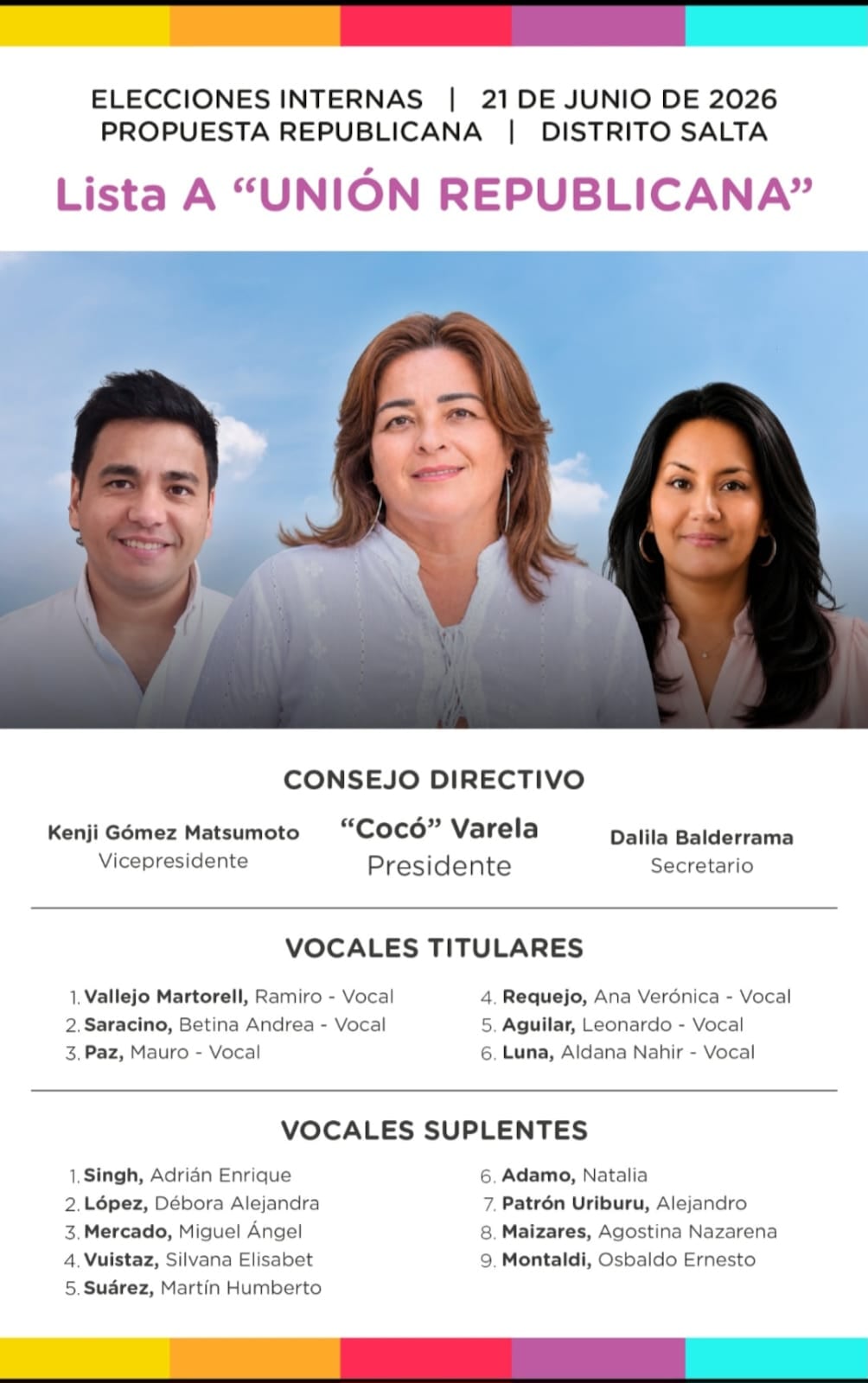La lista que ganó en la interna del PRO de Salta