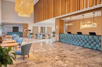 Recepción del hotel Raddison Blu,