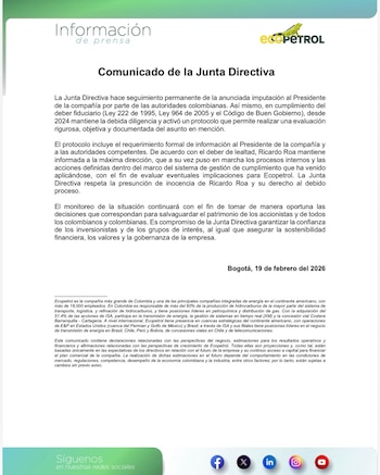 La Junta Directiva de Ecopetrol