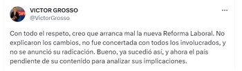 Publicación de Víctor Grosso, economista