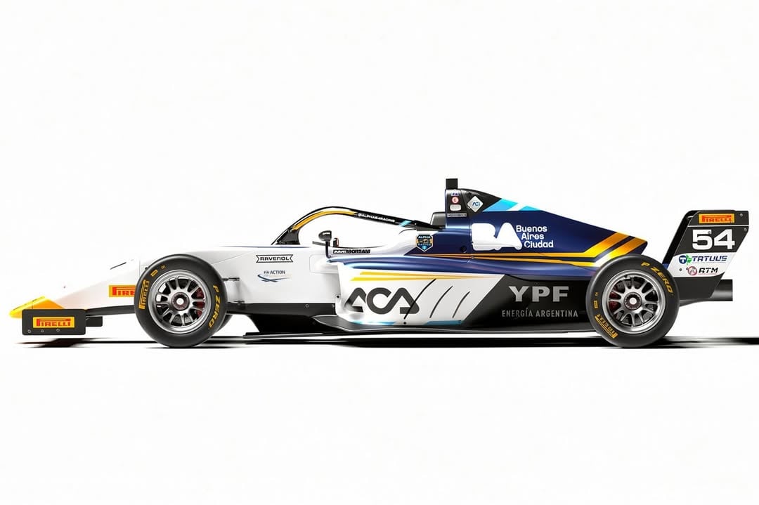 El render de cómo se verá el monoplaza en las carreras de la Fórmula 4 Italiana (@alpha54racing)