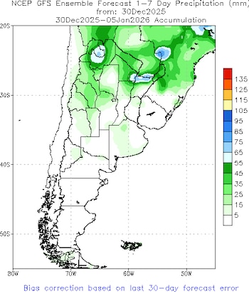 Escasas lluvias en la Región