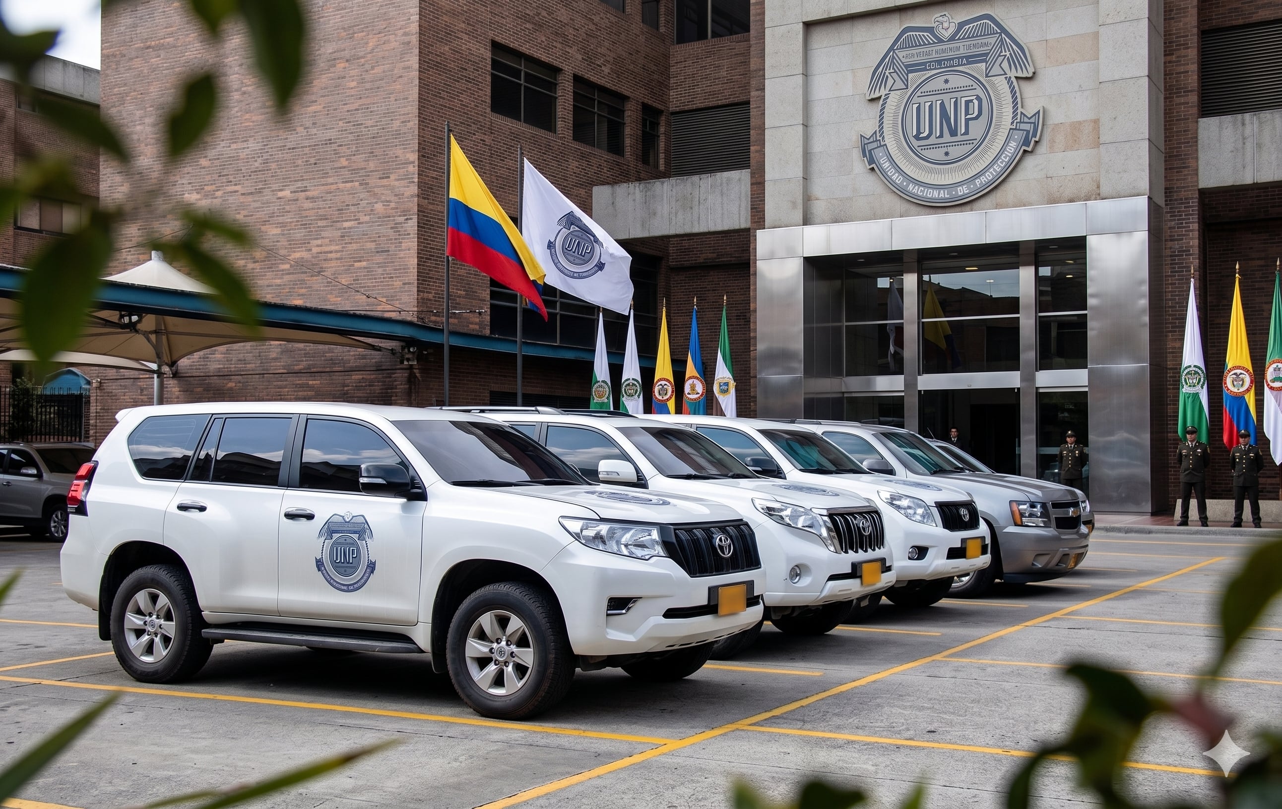 El Ministerio de Defensa, las Fuerzas Militares, la Policía Nacional, la UNP y la DNI, serán las entidades encargadas de garantizar los vehículos - crédito Visuales IA