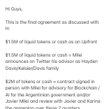 El memo hallado en el análisis del teléfono de Novelli