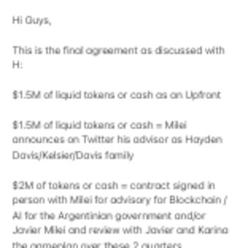 El memo hallado en el análisis del teléfono de Novelli