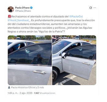 Paola D'Haro sobre atentado contra el diputado Yesid Sandoval