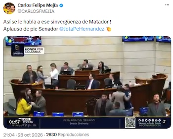 Carlos Felipe Mejía respaldó a Jota Pe Hernández por pedir el retiro de Matador - crédito @ChriGarces/X
