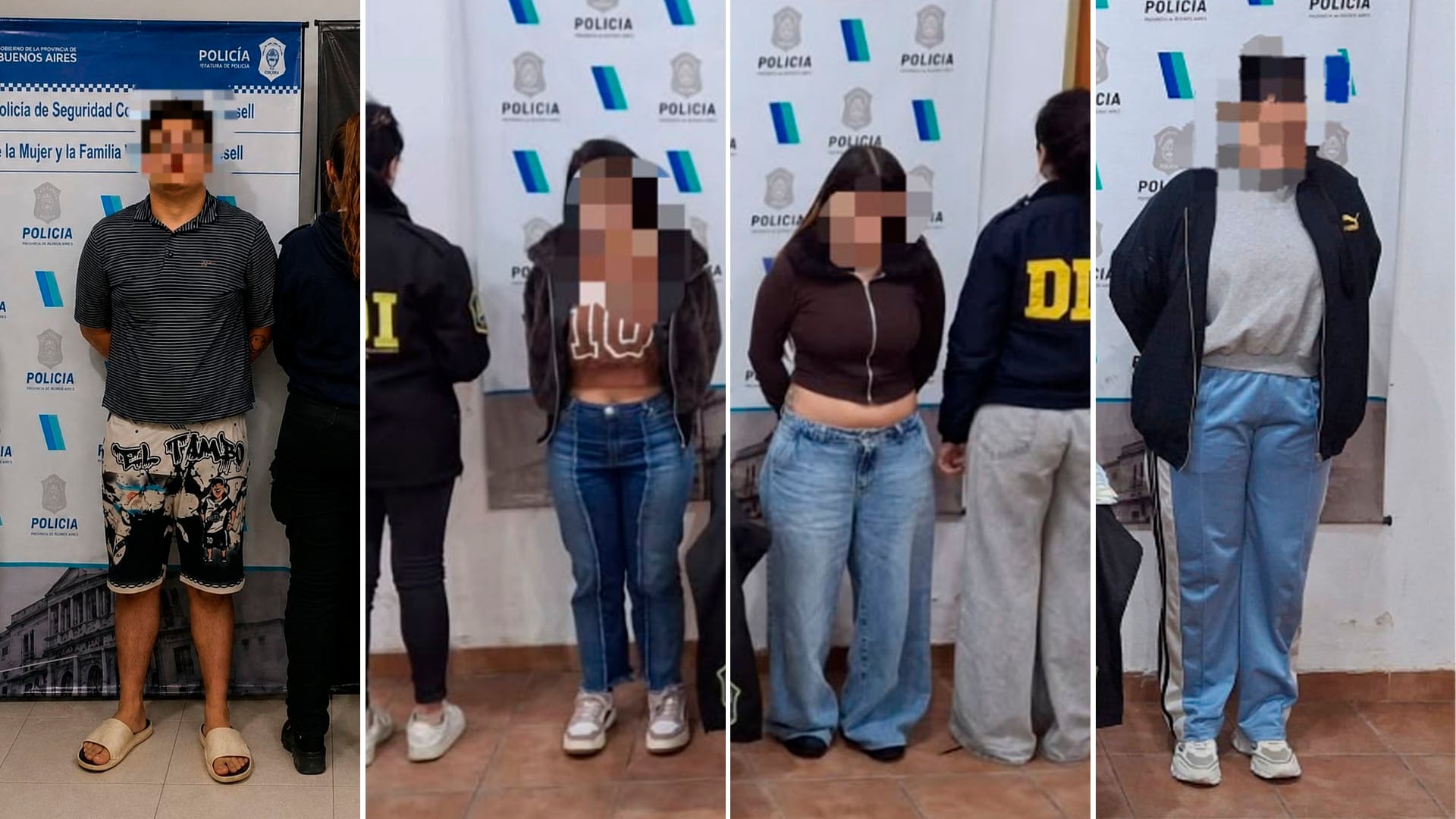 Luana Débora Judit Meza Romero, Julieta Martina Santillán, Camila Azul Muñoz y Thomas Isaías Romero están detenidos