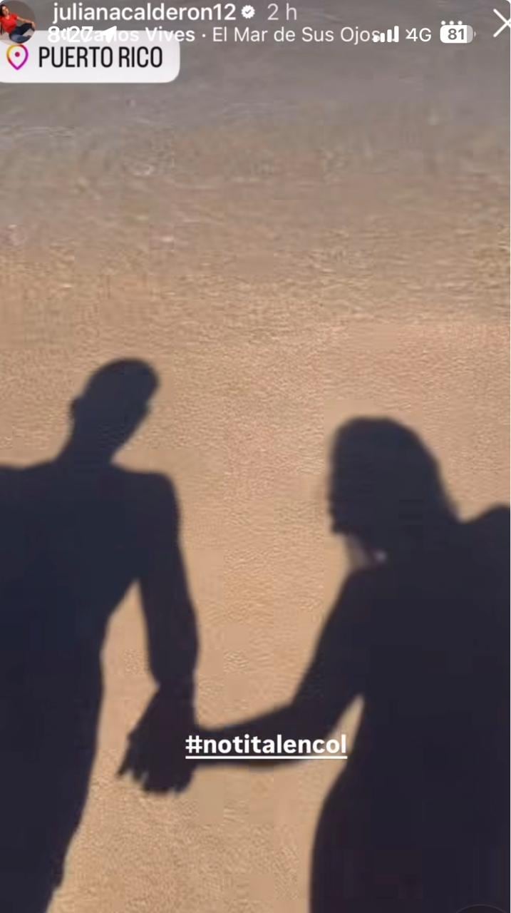 Esta fue la imagen que le dio la vuelta a las redes sociales sobre el supuesto romance entre Juliana Calderón y el “agropecuario”, pero se trataba del músico - crédito @notalencol/IG