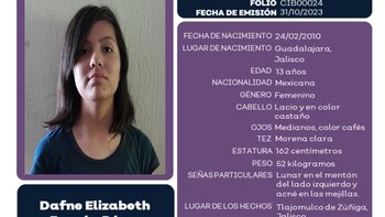 Dafne Elizabeth desaparecida Jalisco