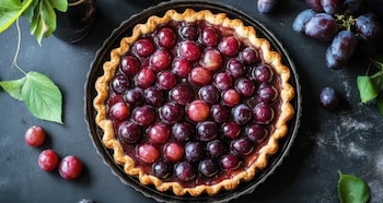 Receta de tarta de uvas