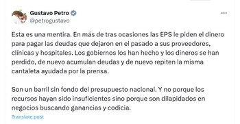 El presidente culpó a los