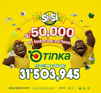Resultados La Tinka HOY 4 de octubre: números ganadores, Sí o Sí, Boliyapa y Pozo Millonario. Captura: América TV.