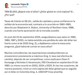 Leonardo Trigos, analista de mercados