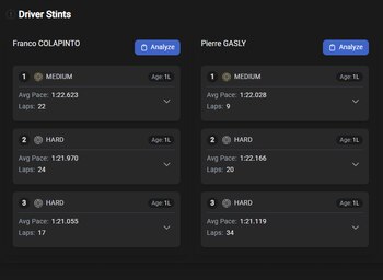 La comparación de los stins