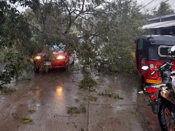 El sector de Mármoles registró una de las mayores acumulaciones de agua durante la lluvia. (Foto: Redes sociales)