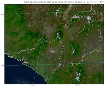 Imágen 2:GOES-16 ABI, GEOCOLOR 13:31