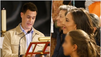 Patricia Pardo y su hija, las mayores admiradoras de Christian Gálvez durante su emotivo pregón