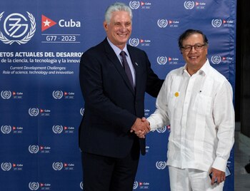 Cuban president Miguel Diaz Canel