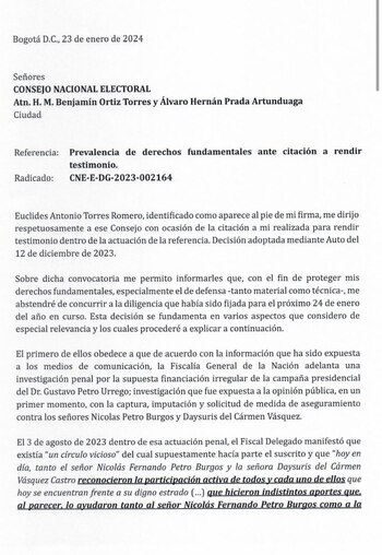 Euclides Torres es cuñado de