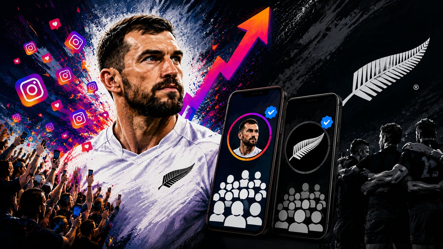 Tim Payne se convirtió en un fenómeno viral al superar en Instagram a los All Blacks gracias a una campaña impulsada por el influencer argentino Valen Scarsini (Grosby/Imagen ilustrativa Infobae)
