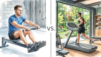Qué elegir para entrenar: remo o cinta, el desafío entre máquinas de cardio