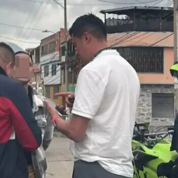 Durante su captura, el hombre