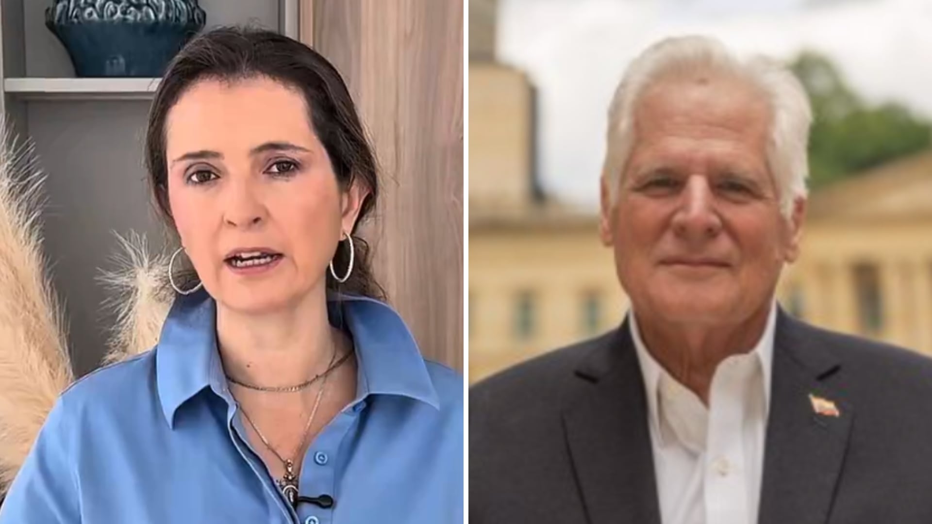 Paloma Valencia y Miguel Uribe Londoño - crédito Centro Democrático y @PalomaValenciaL/X
