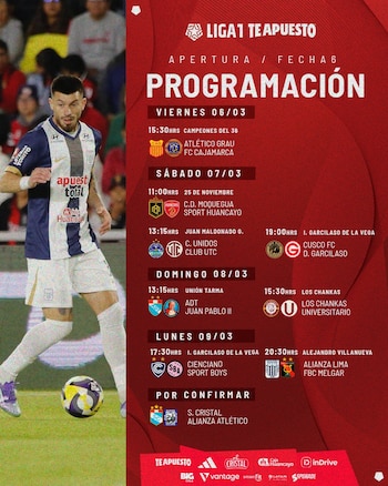 Programación de la fecha 6