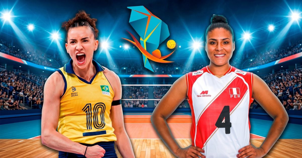 Dónde ver Perú vs Brasil: canal TV del partido por fecha 2 del Campeonato Sudamericano de vóley 2026.