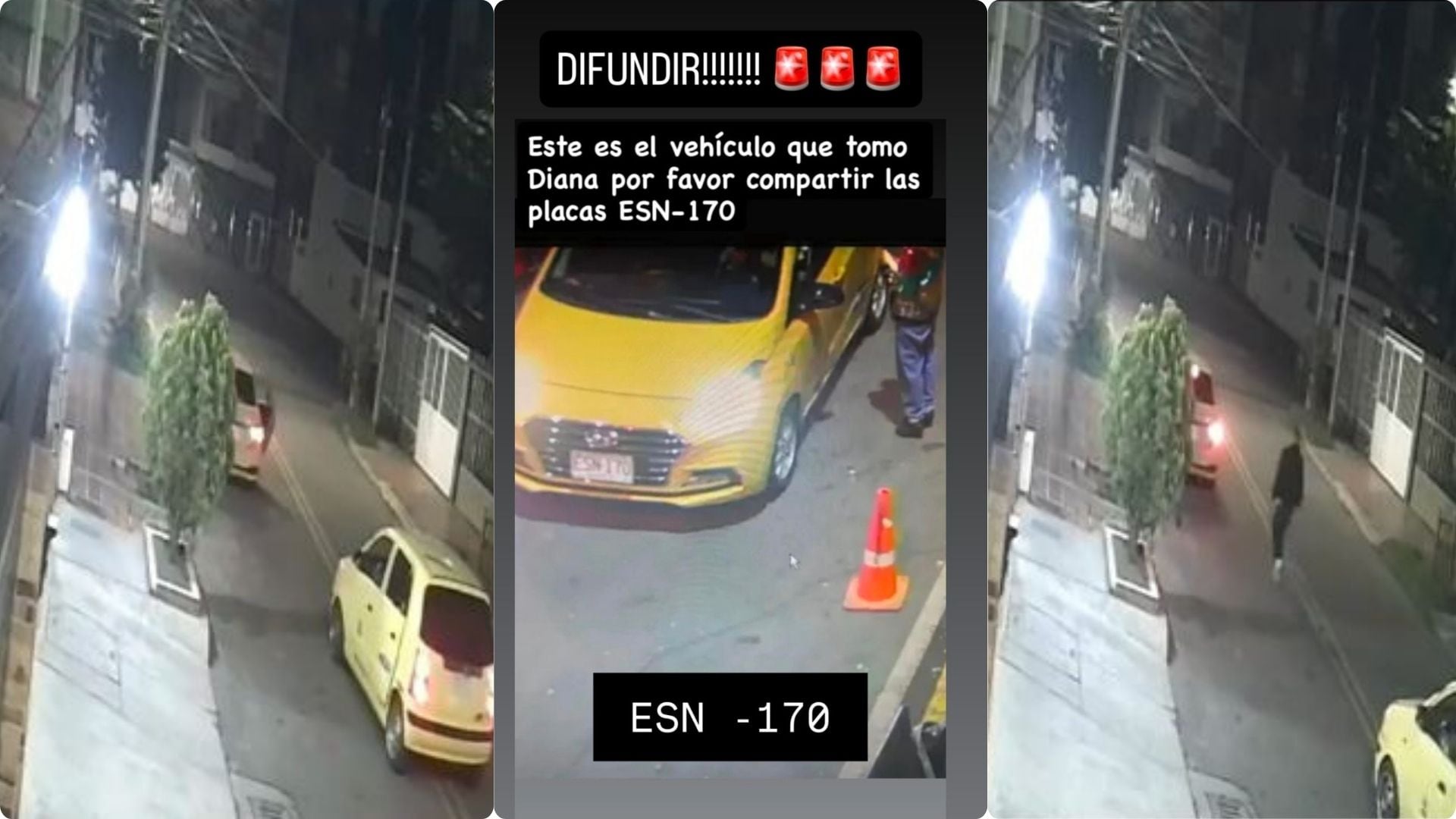 Cámaras de seguridad captaron el momento en que los presuntos secuestradores interceptaron a Diana Ospina antes de que ingresara a su vivienda en Bogotá - crédito cámara de seguridad