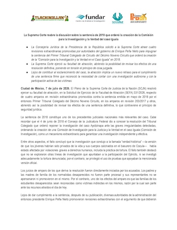 Comunicado oficial.