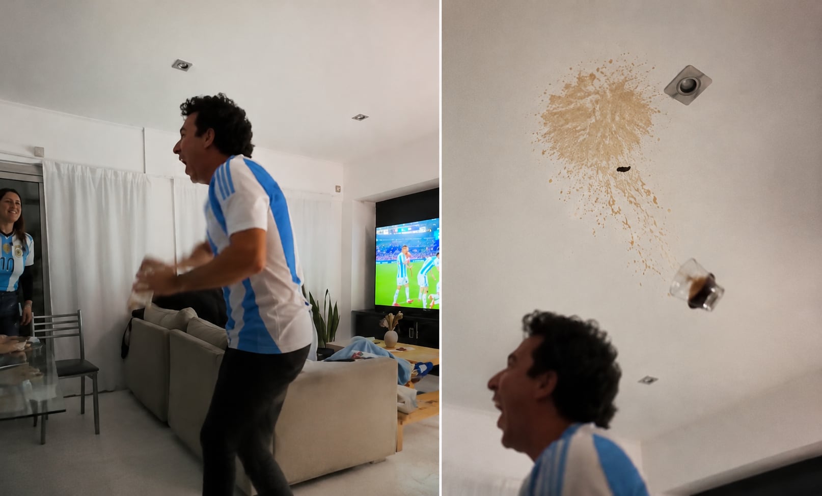 El festejo del segundo gol de Argentina terminó con una escena que se volvió viral (TikTok)