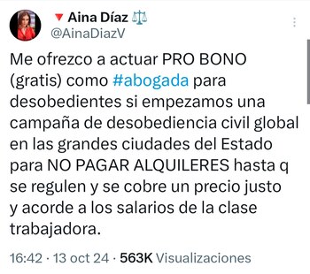 Mensaje de la abogada Aina