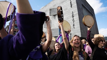 La manifestación feminista en Asturias