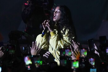 La cantante británica M.I.A. durante