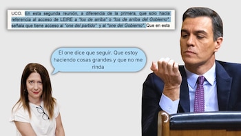Los mensajes que la UCO interpreta como indicios de que Pedro Sánchez tenía conocimiento de la operativa liderada por Leire Díez: “El one dice que seguir”