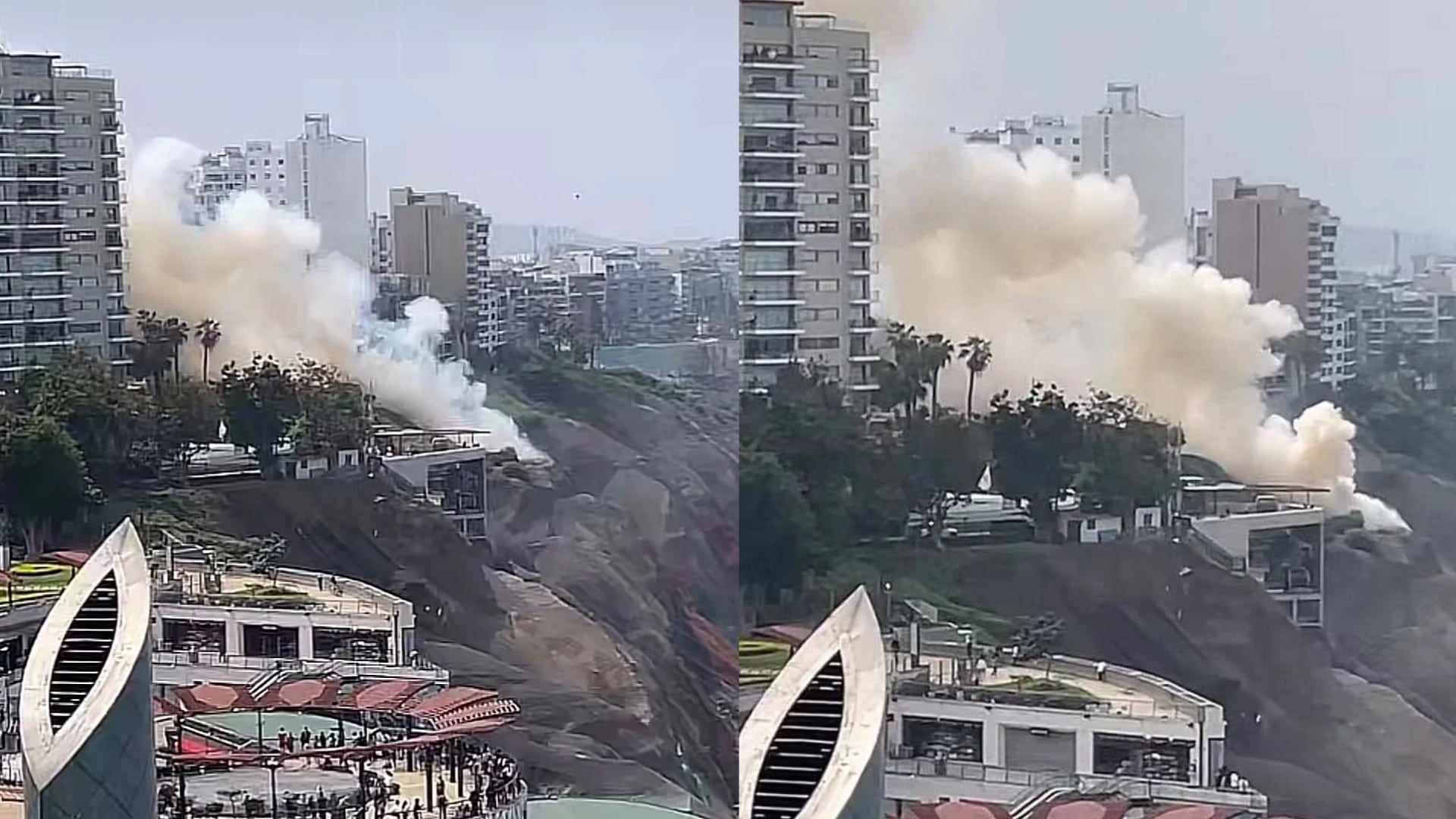 Reportan incendio en Miraflores a cuadras de Larcomar| Foto: Uria Aguilar (TiKtok)