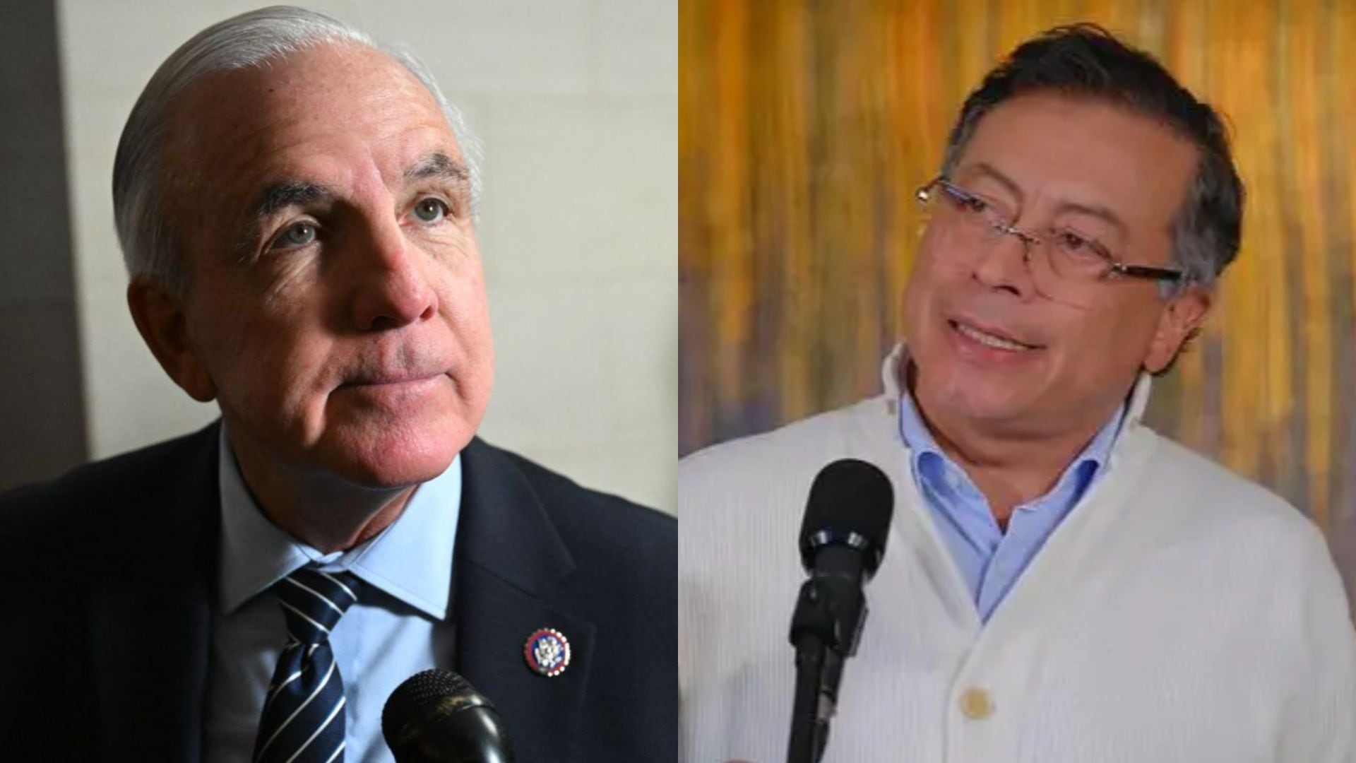 Carlos Giménez acusó a Gustavo Petro de actuar con hipocresía tras cuestionar el respaldo de Donald Trump a Abelardo de la Espriella - crédito Presidencia y AFP