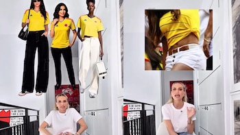 La modelo subrayó que la camiseta puede lucirse con jeans, faldas, shorts y calzado cómodo, sin necesidad de alteraciones innecesarias - crédito @catalinamaya/ Instagram