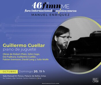 Guillermo Cuellar interpretará obras propias