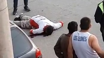 La víctima, antes de que