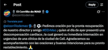 El programa que fundó el histórico periodista, envío un mensaje de condolencias diciendo lo siguiente - crédito elcorrillodemao / X
