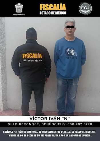 La recaptura fue confirmada por la Fiscalía General de Justicia del Estado de México la mañana de este miércoles. (Crédito: FGJEM)