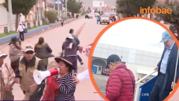 Así fue la accidentada llegada de Rafael López Aliaga a Juliaca: protestas y rechazo de familiares de víctimas del 9 de enero