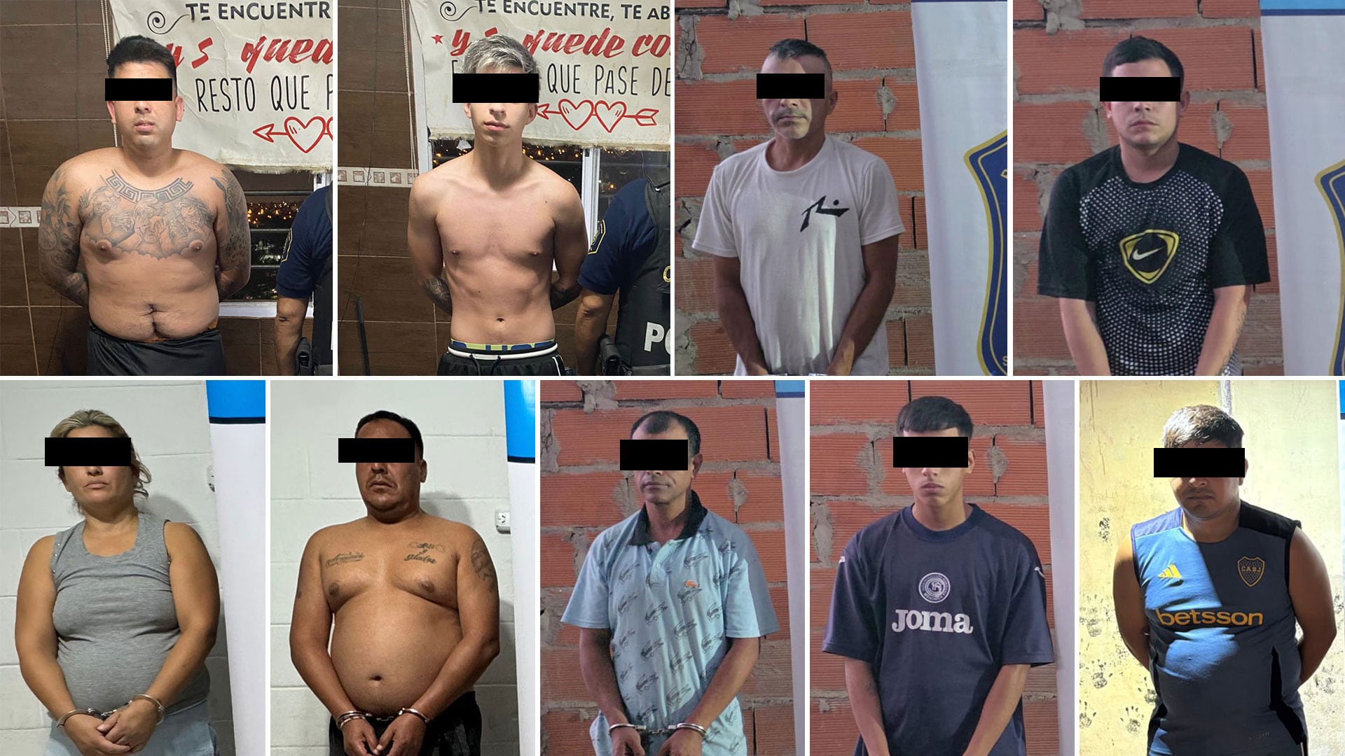 Otros acusados que cayeron en un total de 21 allanamientos