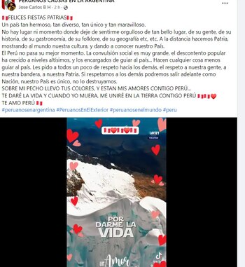 José Carlos compartió un mensaje