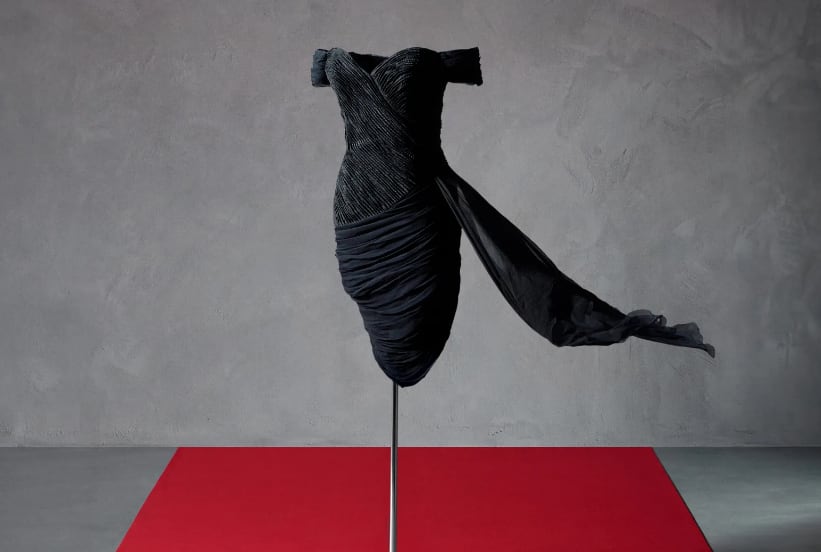 El vestido de Diana de Gales se subasta en Sotheby’s. (Campbell Addy for Sotheby’s)