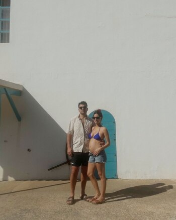 La modelo celebró la llegada