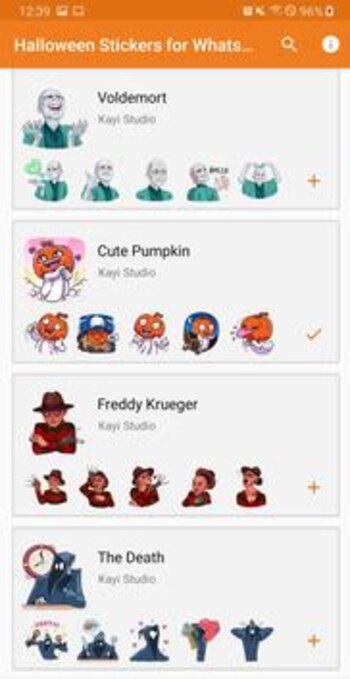 Diversas opciones de stickers para